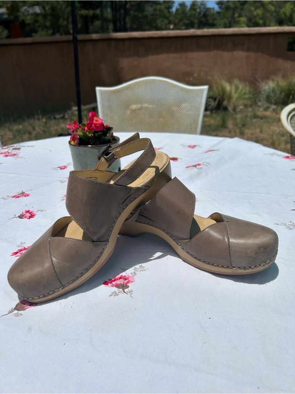 DANSKO Kristy Leather Slingback Clogs